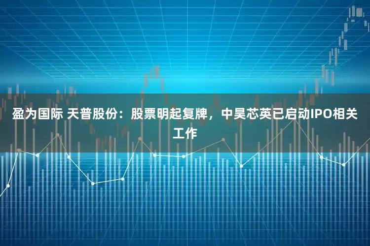 盈为国际 天普股份：股票明起复牌，中昊芯英已启动IPO相关工作